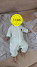 婧麒婴儿衣服夏季薄款新生宝宝提花连体衣纯棉空调服爬服夏装单件 宇航员绿 66cm 实拍图