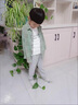 G.DUCKKIDS童装男童衬衫春秋款儿童衬衣长袖棉2023新款中大童格子休闲外套 绿色 150 (建议身高140cm 12-13岁)cm 实拍图