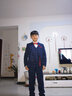 ELPA儿童西服套装男童小西装外套中大童花童礼服男孩格子钢琴演出服装 中蓝橘格6件套:5件套+口袋巾随机 150码 身高140-150cm 重79-84斤 实拍图