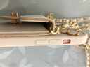 八脚兽菱格卡包新款苹果16promax手机壳女生iphone15promax斜挎IP16可背带挂绳14奢华高档13全包防摔软壳 【菱格卡包水晶蝴蝶+斜挎链条】白色 iPhone 15 实拍图