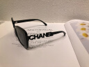 Chanel 香奈儿太阳镜 女士墨镜 眼镜 字母镶钻方框 CH5422李念同款 黑色镜框+灰色镜片 偏光C501/T8  亚洲版 晒单实拍图
