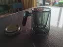 半物生活 茶杯玻璃泡茶杯茶水分离杯男士办公室茶水杯茶具茶道杯功夫茶杯大容量喝水杯子红茶绿茶过滤杯带把 烟灰木尊杯 实拍图
