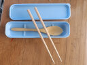 唐宗筷勺子木筷子收纳盒单人餐具套装三件套便携套装楠木勺子学生旅行 晒单实拍图