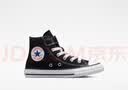 匡威（Converse）儿童高帮帆布鞋春秋男女童魔术贴休闲鞋全明星经典软底小白鞋童鞋 黑色(偏大,拍小一码) 34 【建议脚长21.5cm】 实拍图