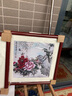 紫腾随轩新中式牡丹花开富贵装饰画客厅餐厅背景墙画卧室床头挂画壁画 图10 40*40cm红木色实木框 实拍图