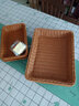 耐持仿藤编水果篮子面包蔬菜收纳筐方形陈列展示框家用客厅馒头馍托盘 40*30*8cm大号 实拍图