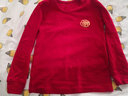 恒源祥儿童秋衣秋裤男童女童纯棉中领圆领青少年秋冬季全棉保暖内衣套装 男童圆领大红 140 身高130-140体重55-65斤 实拍图