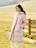 森马（Semir）90%鸭绒羽绒服女长款宽松显瘦冬季轻暖连帽外套防水109725113001 实拍图