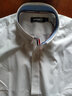 纳维凯尔意大利小帆船纯棉短袖衬衫男士透气夏装薄款撞色领白衬衣职业正装 漂白 L /40 实拍图