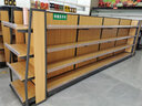 乐品展示超市钢木货架便利店双面置物架商店食品柜文具店木质单面展示架 【钢】单组合三 实拍图