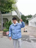 NASALIKE面包服两面穿棉衣男韩版潮流立领棉衣冬季ins加厚棉服外套棉袄潮 1688假两件棉衣蓝色 XL 实拍图
