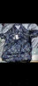 袋鼠（DaiShu）桑蚕丝短袖男士衬衫夏季新款中青年时尚休闲印花透气真丝薄款衬衣 蓝色 2XL 晒单实拍图