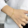 中国黄金（CHINA GOLD）黄金手链女足金爱心转运珠心形手饰母亲节生日礼物送女友老婆爱人 【送女友】爱心黄金手链 约2g 实拍图