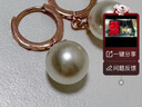曼蒂娅 正圆珍珠耳环女长款925银简约百搭耳坠个性珍珠耳扣女友生日礼物 车花珍珠耳扣 10mm玫瑰金色 实拍图
