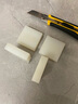 山河工品方形耐磨硅胶垫高块高弹白色耐高温减震垫缓冲耐高温防震板 50×50×15mm（4块） 实拍图