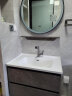 九牧（JOMOO） 卫生间浴室柜智能工业风强收纳双抽陶瓷一体盆洗脸盆柜组合A2701 马奇灰双抽款-无龙头 实拍图