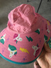 柠檬宝宝儿童防晒帽大帽檐原纱遮阳帽户外太阳帽男女童夏季防紫外线沙滩帽 樱花粉小马【印花】 帽围52cm【建议6个月-2岁】 实拍图