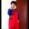 爱家森悦女围裙印字定制logo纯棉韩版时尚可爱厨房做饭餐厅放油防水工作服 防水红色撞黑色 实拍图