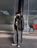 百鹊亭皮衣外套男2026秋季新款穿搭高级感美式机车夹克男潮牌痞帅棒球服 黑色【刺绣款 高品质】 XL 实拍图