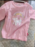 真维斯（Jeanswest）儿童长袖t恤纯棉女童春秋中大童秋装打底衫宽松可爱上衣女孩童装 粉 粉粉独角 110 cm 实拍图