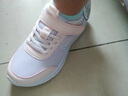 361°儿童运动鞋男童跑鞋秋冬密网轻便魔术贴女童皮革加绒保暖运动鞋 【四季密网】羽毛白/萌芽绿/甜粉 36 实拍图