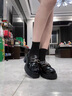 CAMILA KSENIA小皮鞋女士2025新款秋季厚底单鞋子时尚品牌鞋子漆皮乐福鞋一脚蹬 黑色 36 实拍图