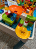 当康 儿童大颗粒积木桌子多功能玩具桌积木玩具男女孩拼装学习桌 168粒风车乐园+55粒滑道+沙+2椅 实拍图