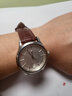 欧格利（Aurgelly）双按蝴蝶扣皮表带男士手表带手表配件卡西表带适用浪琴天梭牛皮 蝴蝶扣啡色皮带-19mm 实拍图