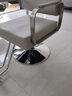 米帮手理发椅子美发椅理发店椅子发廊转椅可升降美容美发椅剪发座椅 简约灰-银色圆盘双管【带脚踏】 实拍图