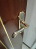 卡贝（cobbe）卧室门锁室内静音门锁机械房门锁木门把手通用金色分体锁套装 【锌合金】金拉丝色（新门可用） 实拍图
