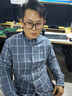 罗蒙（ROMON）磨毛格子加绒加厚长袖衬衫男士秋冬中年商务休闲保暖衬衣爸爸装 8851蓝灰 40 175 实拍图