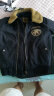 AKCLUB新复古回潮VINTAGE毛领飞行夹克男保暖休闲外套AK男装1604141 藏蓝色 S 实拍图