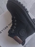 百丽童鞋秋冬靴子中大童马丁靴短靴男女童儿童英伦皮靴 黑色35码 实拍图