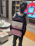 阳光8点小学生书包减负护脊轻便男女孩儿童双肩包英伦风一到六年级背包 宝蓝配粉红（大号适合4-6年级） 实拍图