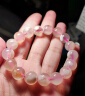 唯誠天然樱花玛瑙手链冰种马达加斯加玛瑙海洋玉髓单圈粉色水晶手链女 珠径约10mm 晒单实拍图