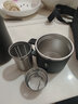 慕馨（moosen）保温杯男大容量水杯316不锈钢茶水分离泡茶杯子带滤网壶定制刻字 【抗菌99%】本色+杯套杯刷800ml 实拍图
