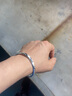 顺庆银楼足银999不期而遇女开口时尚实心足银手镯送女友送妈妈 C08不期而遇约22克配证书 实拍图