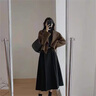 妃莉杋（FeiLiFan）秋冬连衣裙女装2024新款小个子时尚减龄毛呢外套女冬季裙子套装 卡其外套+黑色半身裙 M （95-110斤） 实拍图