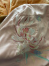 富安娜家纺 天丝四件套丝滑莱赛尔夏季床上用品贡缎床单被套 60支素绣天丝凉感-梦蝶 1.5米床（被套203*229cm） 实拍图