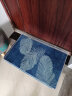 欧纶斯（Oulens）地垫脚垫 家用入户门垫 浴室卫生间防滑地垫 进门玄关垫 可水洗 蓝色羽毛 50cm×80cm【耐磨耐脏】 实拍图