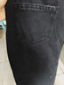 品彩（PinCai）牛仔半身裙女纯色高腰复古开叉设计时尚百搭A字裙 P141B2758 实拍图