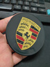 婉奇  专用于保时捷轮毂盖迈凯卡宴轮毂盖 Panamera MACAN轮毂盖彩标 boxster/卡曼/911黑色彩标(一套 实拍图