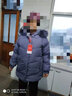 鸭鸭（YAYA）反季妈妈装羽绒服女中长款冬季新款中老年加厚保暖狐狸毛领外套CF 紫色DYYR6B0020 4XL 实拍图