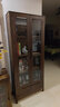 沃木 实木酒柜酒架 家用装饰柜 新中式玻璃酒柜 落地间厅柜书架 酒柜（胡桃色）【FS-1203】 0.8米 实拍图