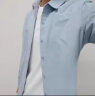罗蒙休闲长袖衬衫男夏季新款百搭日系简约时尚衬衫青年宽松百搭上衣 9357天蓝 XL 晒单实拍图