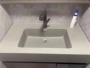 欧帝奴（OUDINU） 浴室柜岩石一体台盆柜组合洗手洗脸洗漱台镜柜简约面盆套装 栗子灰玻璃镜柜80CM-全套配件 实拍图