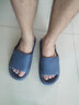 惠夫人拖鞋男室内夏季防滑软底洗澡家用情侣平跟女士家居家浴室凉拖鞋 【简约/轻】深蓝 44-45 （适合43-44码穿） 实拍图