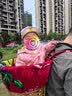 卡度熊（KADUXIONG） 婴儿帽子春秋季遮阳防晒男宝女宝棒球帽春款儿童婴幼儿鸭舌帽 呆呆熊粉色（1-12个月） 5个月-2岁（建议头围45-50cm） 实拍图