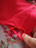 迪迪熊日记（DIDIXIONGRIJI）2件装婴儿衣服春秋0-3个月新生儿宝宝连体衣纯棉长袖空调房睡衣冬 (长袖四季款)樱桃+红色背带 90CM 实拍图