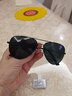 雷德蒙玻璃太阳镜男士墨镜女款眼镜开车专用蛤蟆镜2025新款潮流眼睛防晒 黑色框 黑灰玻璃片 实拍图